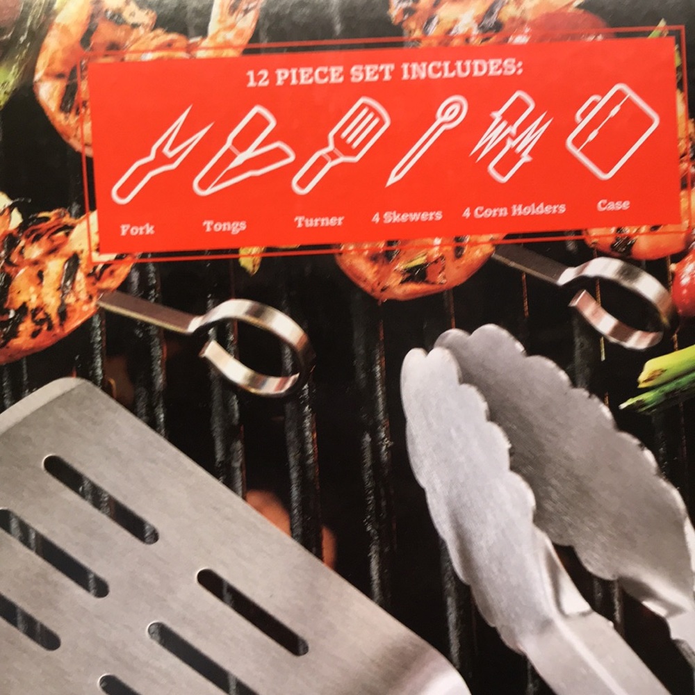 FOOD NETWORK™️ Grilling Tool Set 12 Pieces Picnic Kit - Picture 4 of 7